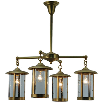 Meyda Tiffany Craftsman Signature Fulton Prime 4 Light 31" Wide Chandelier