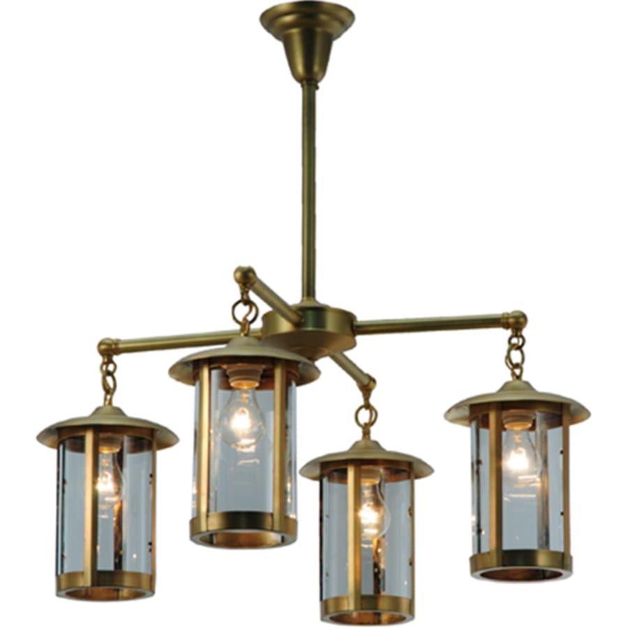 Meyda Tiffany Craftsman Signature Fulton Prime 4 Light 31" Wide Chandelier