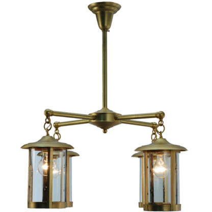 Meyda Tiffany Craftsman Signature Fulton Prime 4 Light 31" Wide Chandelier