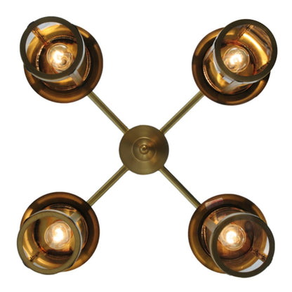 Meyda Tiffany Craftsman Signature Fulton Prime 4 Light 31" Wide Chandelier
