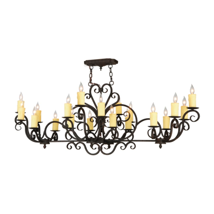 Meyda Tiffany Kean Moins 20 Light 34" Wide Pillar Candle Style Chandelier