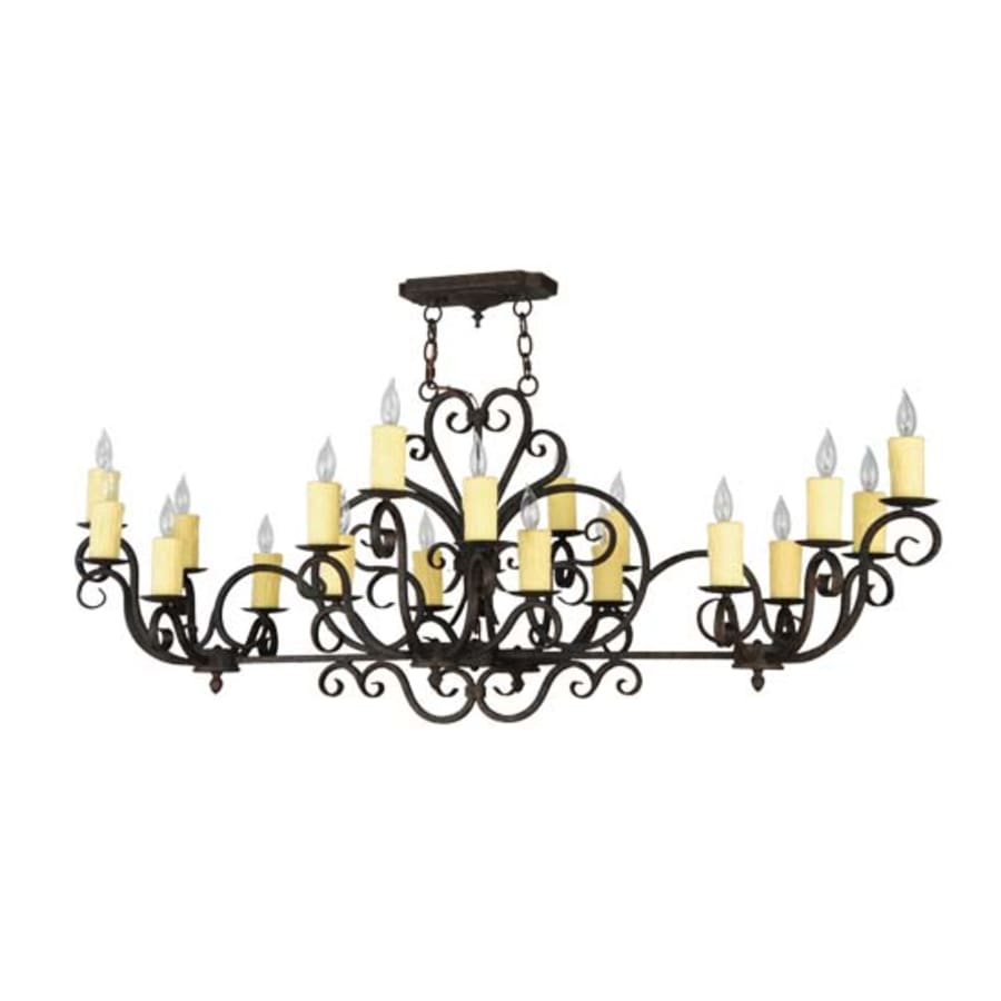 Meyda Tiffany Kean Moins 20 Light 34" Wide Pillar Candle Style Chandelier