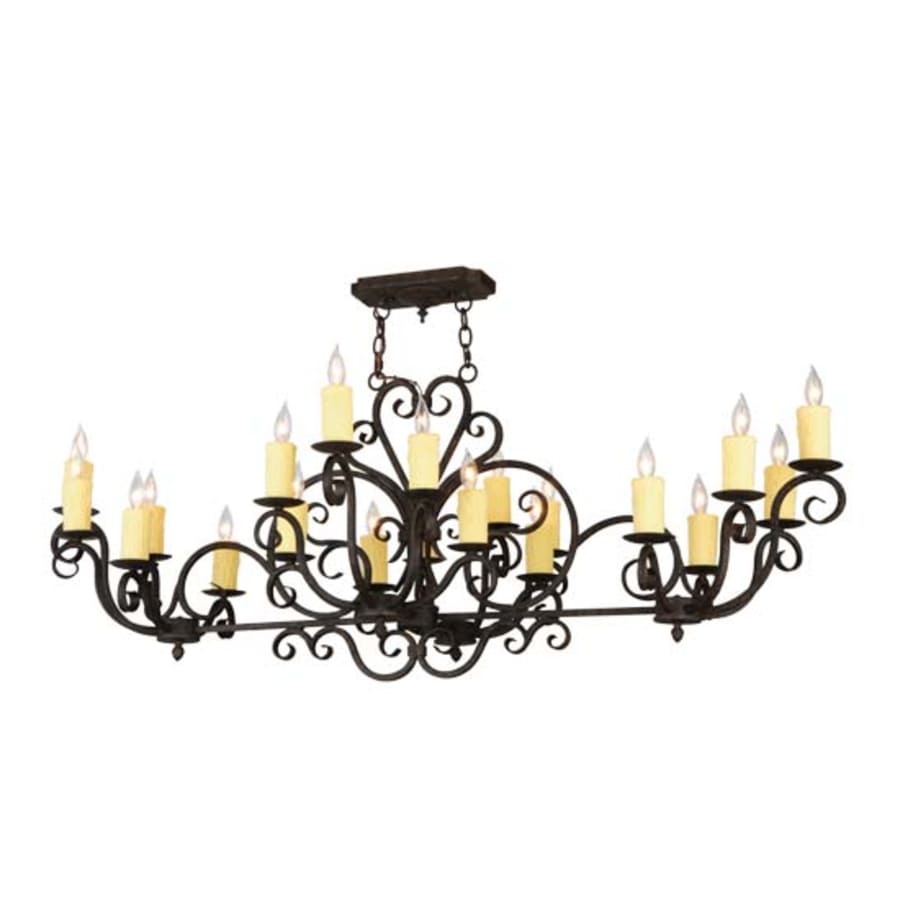 Meyda Tiffany Kean Moins 20 Light 34" Wide Pillar Candle Style Chandelier