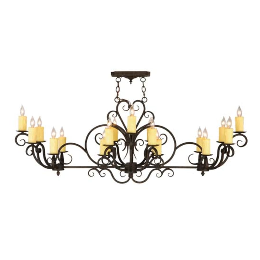 Meyda Tiffany Kean Moins 20 Light 34" Wide Pillar Candle Style Chandelier