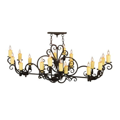 Meyda Tiffany Kean Moins 20 Light 34" Wide Pillar Candle Style Chandelier