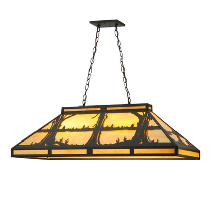 Meyda Tiffany Quiet Pond 6 Light 40" Wide Linear Pendant