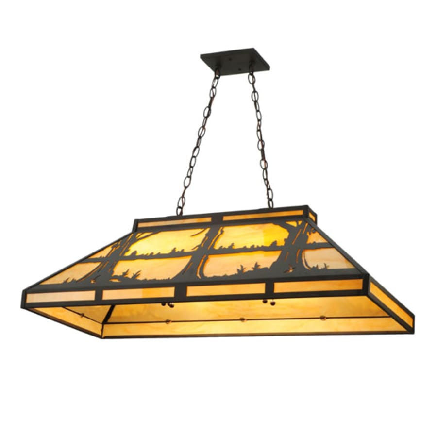 Meyda Tiffany Quiet Pond 6 Light 40" Wide Linear Pendant