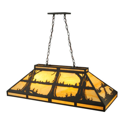 Meyda Tiffany Quiet Pond 6 Light 40" Wide Linear Pendant