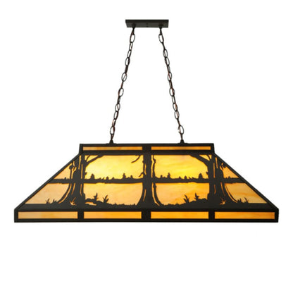 Meyda Tiffany Quiet Pond 6 Light 40" Wide Linear Pendant