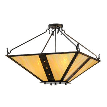 Meyda Tiffany Zandra 4 Light 43" Wide Semi-Flush Ceiling Fixture