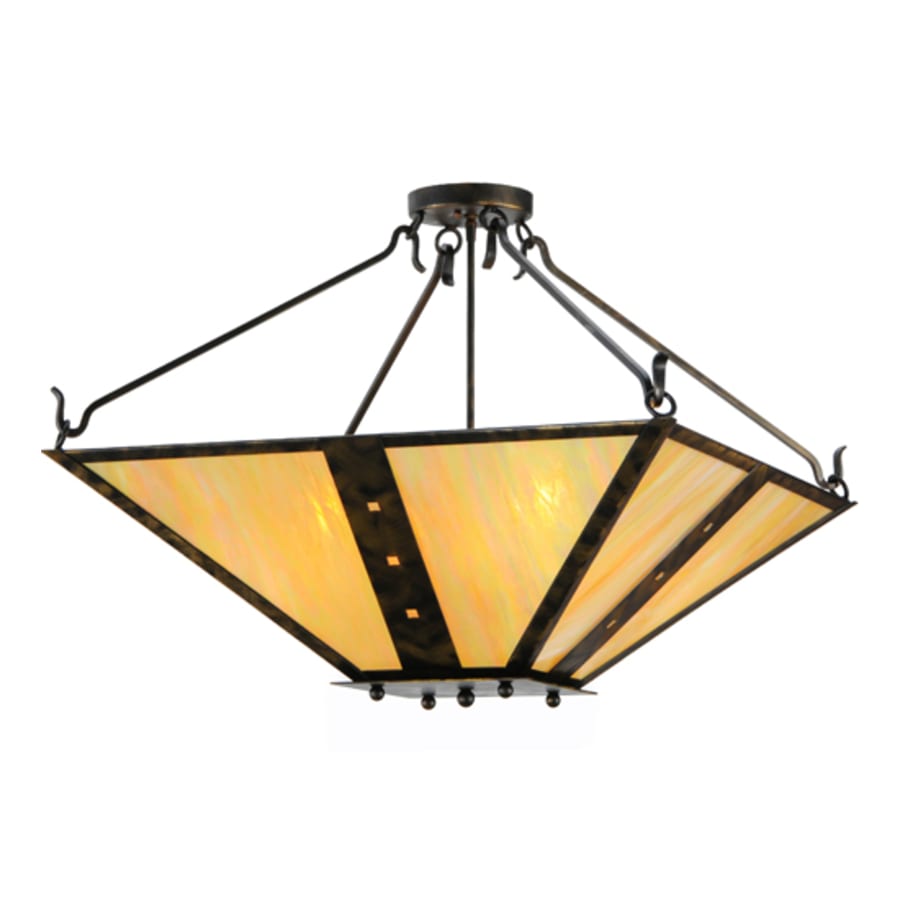 Meyda Tiffany Zandra 4 Light 43" Wide Semi-Flush Ceiling Fixture