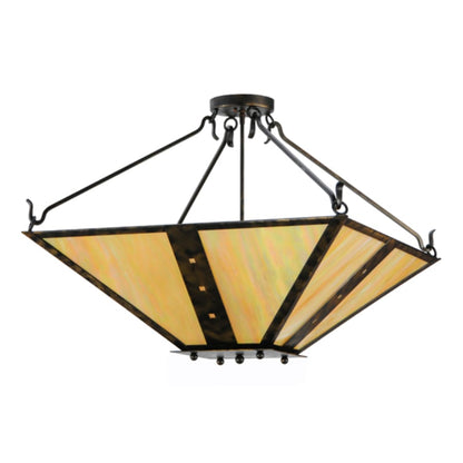Meyda Tiffany Zandra 4 Light 43" Wide Semi-Flush Ceiling Fixture