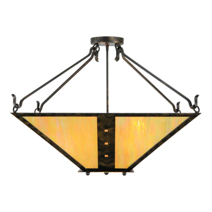 Meyda Tiffany Zandra 4 Light 43" Wide Semi-Flush Ceiling Fixture
