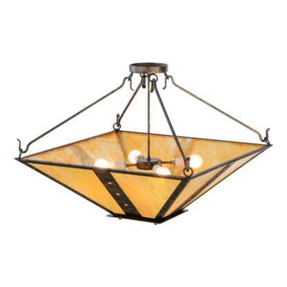 Meyda Tiffany Zandra 4 Light 43" Wide Semi-Flush Ceiling Fixture