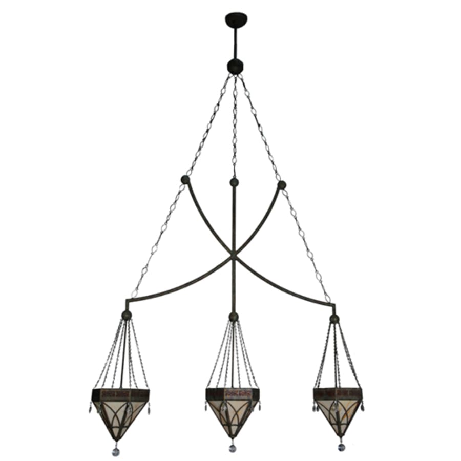 Meyda Tiffany Larkfield 3 Light 62" Wide Linear Pendant