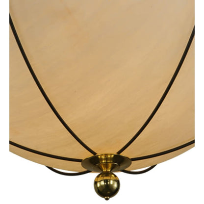 Meyda Tiffany Nautical 12 Light 74" Wide Flush Mount Bowl Ceiling Fixture with Faux Alabaster Shade - Oil Rubbed Bronze Finish
