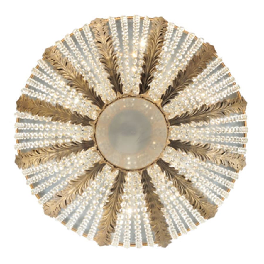 Meyda Tiffany Chrisanne 5 Light 33" Wide Flush Mount Bowl Ceiling Fixture - Pompeii Gold Finish