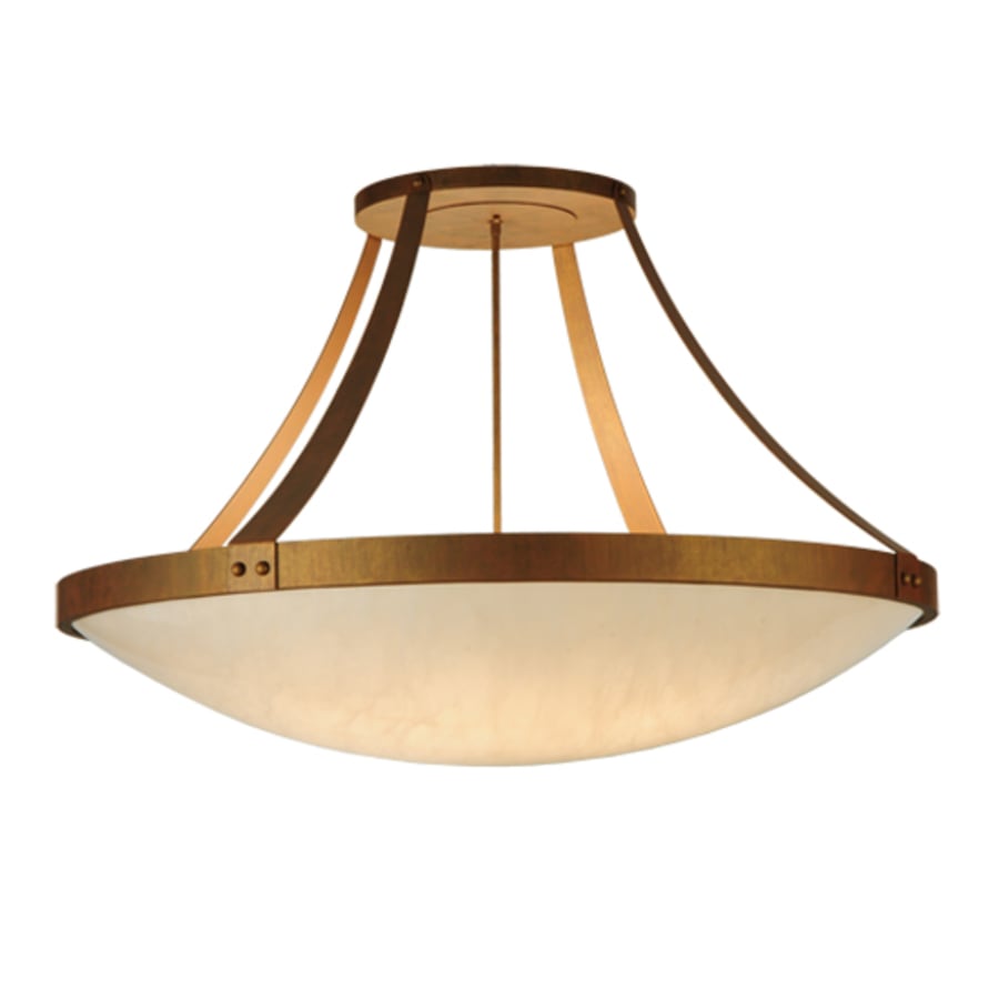 Meyda Tiffany Urban 8 Light 43" Wide Semi-Flush Bowl Ceiling Fixture - Cortez Gold Finish