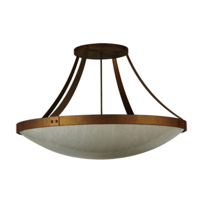 Meyda Tiffany Urban 8 Light 43" Wide Semi-Flush Bowl Ceiling Fixture - Cortez Gold Finish