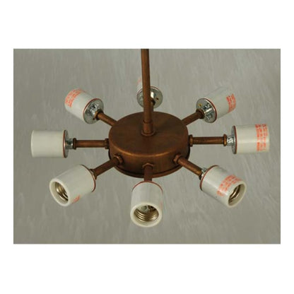 Meyda Tiffany Urban 8 Light 43" Wide Semi-Flush Bowl Ceiling Fixture - Cortez Gold Finish