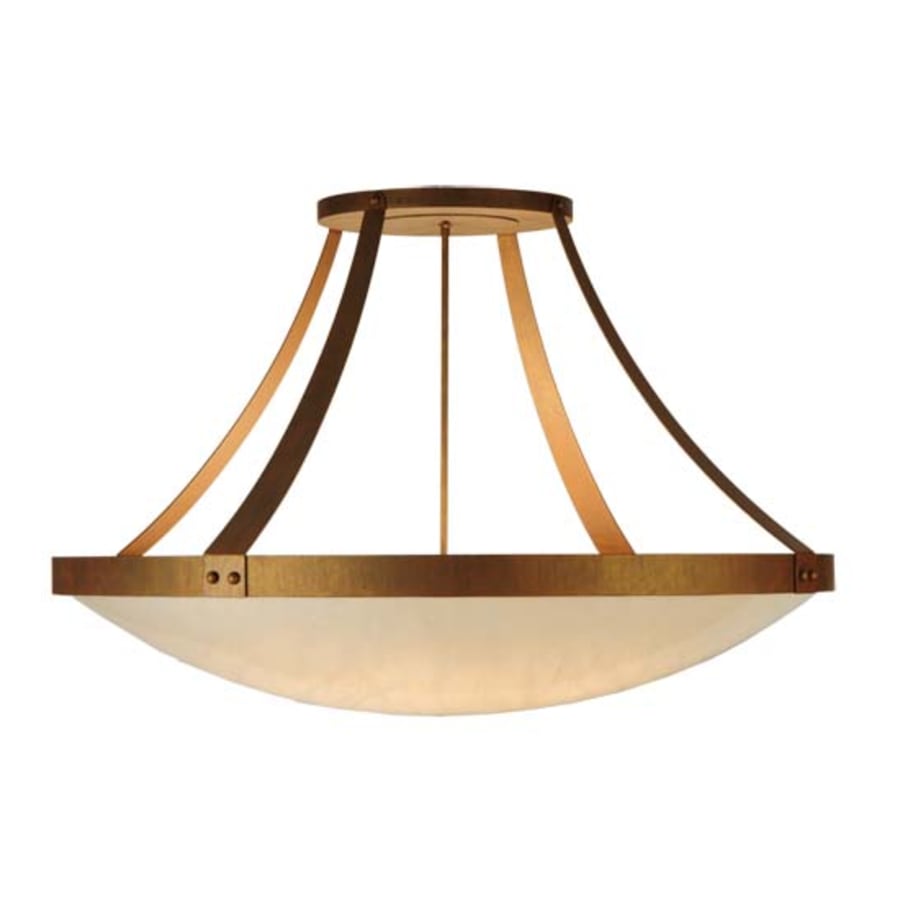 Meyda Tiffany Urban 8 Light 43" Wide Semi-Flush Bowl Ceiling Fixture - Cortez Gold Finish