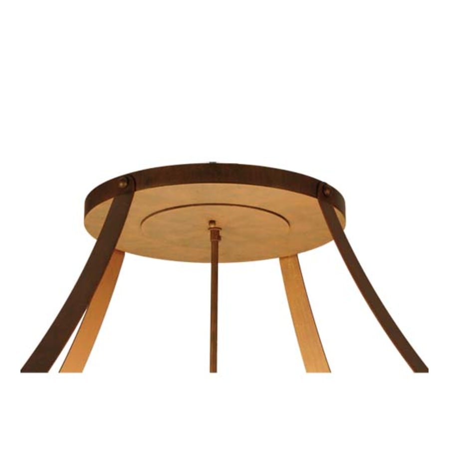 Meyda Tiffany Urban 8 Light 43" Wide Semi-Flush Bowl Ceiling Fixture - Cortez Gold Finish