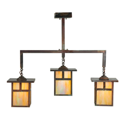 Meyda Tiffany Hyde Park 3 Light 9" Wide Mini Pendant