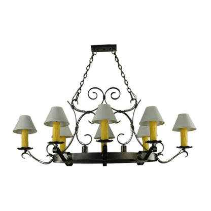 Meyda Tiffany Hand forged 8 Light 39" Wide Ring Chandelier