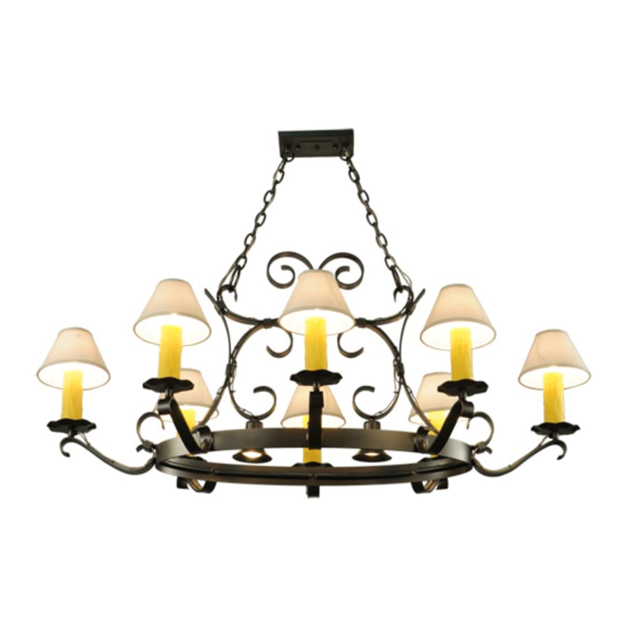 Meyda Tiffany Hand forged 8 Light 39" Wide Ring Chandelier