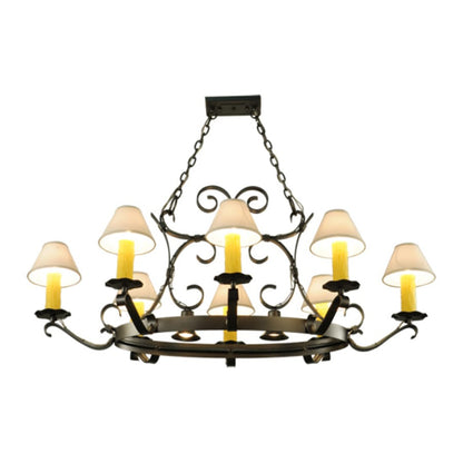 Meyda Tiffany Hand forged 8 Light 39" Wide Ring Chandelier