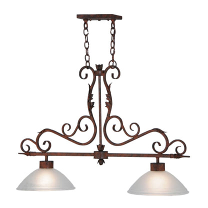 Meyda Tiffany Zamora 2 Light 40" Wide Linear Pendant