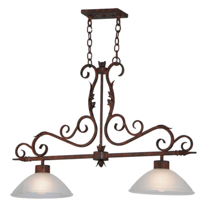 Meyda Tiffany Zamora 2 Light 40" Wide Linear Pendant