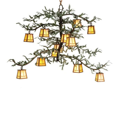 Meyda Tiffany Pine Branch Valley View 12 Light 52" Wide Chandelier