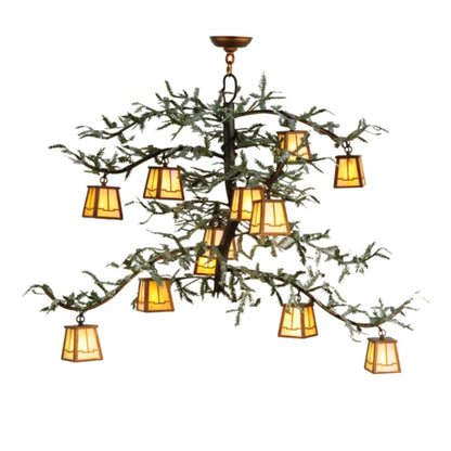 Meyda Tiffany Pine Branch Valley View 12 Light 52" Wide Chandelier