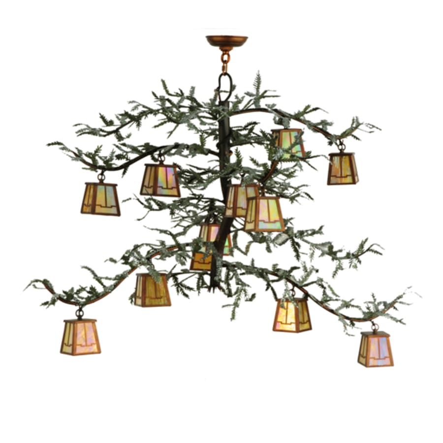 Meyda Tiffany Pine Branch Valley View 12 Light 52" Wide Chandelier