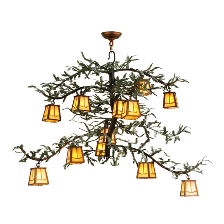 Meyda Tiffany Pine Branch Valley View 12 Light 52" Wide Chandelier
