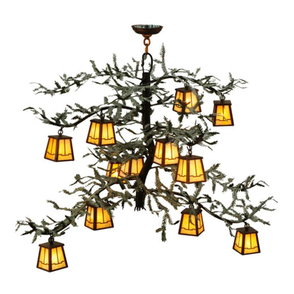 Meyda Tiffany Pine Branch Valley View 12 Light 52" Wide Chandelier