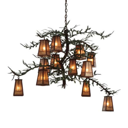 Meyda Tiffany Pine Branch Valley View 12 Light 54" Wide Chandelier