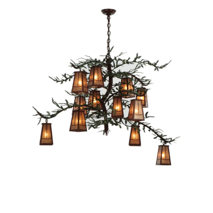 Meyda Tiffany Pine Branch Valley View 12 Light 54" Wide Chandelier