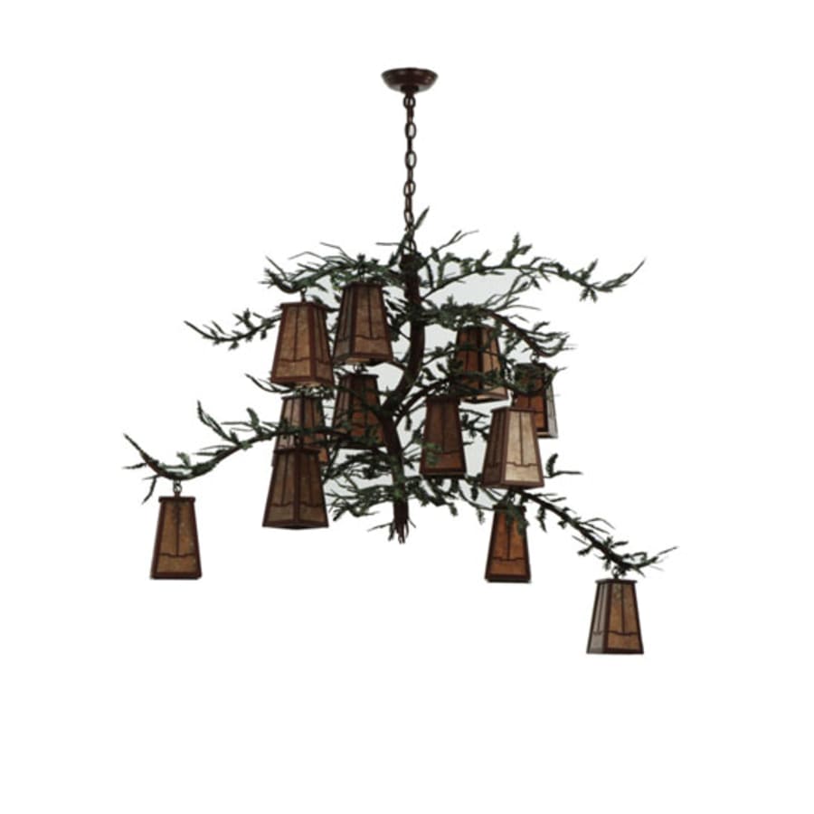 Meyda Tiffany Pine Branch Valley View 12 Light 54" Wide Chandelier