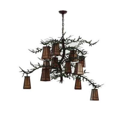 Meyda Tiffany Pine Branch Valley View 12 Light 54" Wide Chandelier