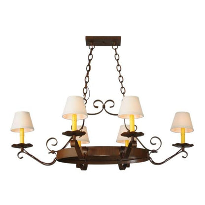 Meyda Tiffany Hand forged 6 Light 32" Wide Ring Chandelier