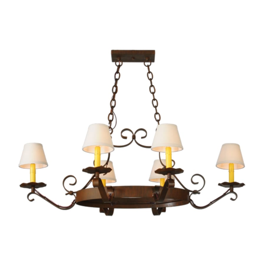 Meyda Tiffany Hand forged 6 Light 32" Wide Ring Chandelier