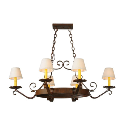 Meyda Tiffany Hand forged 6 Light 32" Wide Ring Chandelier