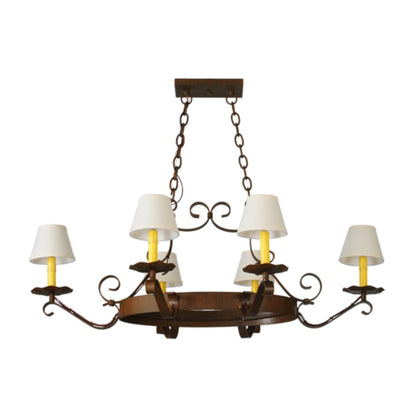 Meyda Tiffany Hand forged 6 Light 32" Wide Ring Chandelier