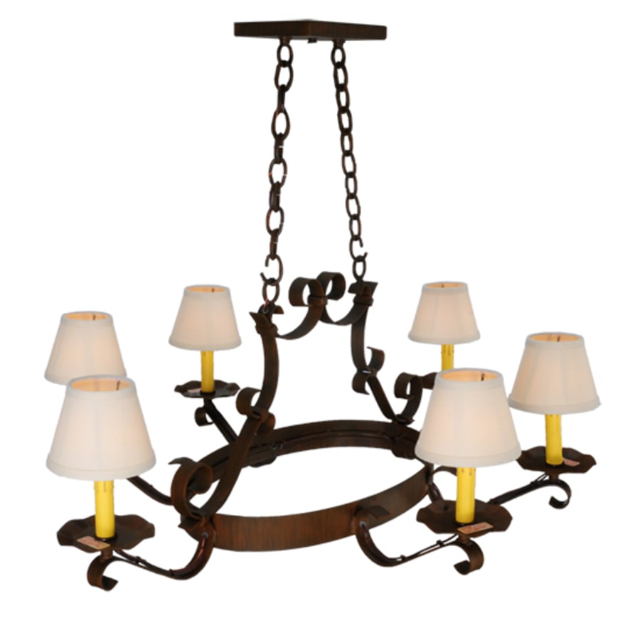 Meyda Tiffany Hand forged 6 Light 32" Wide Ring Chandelier
