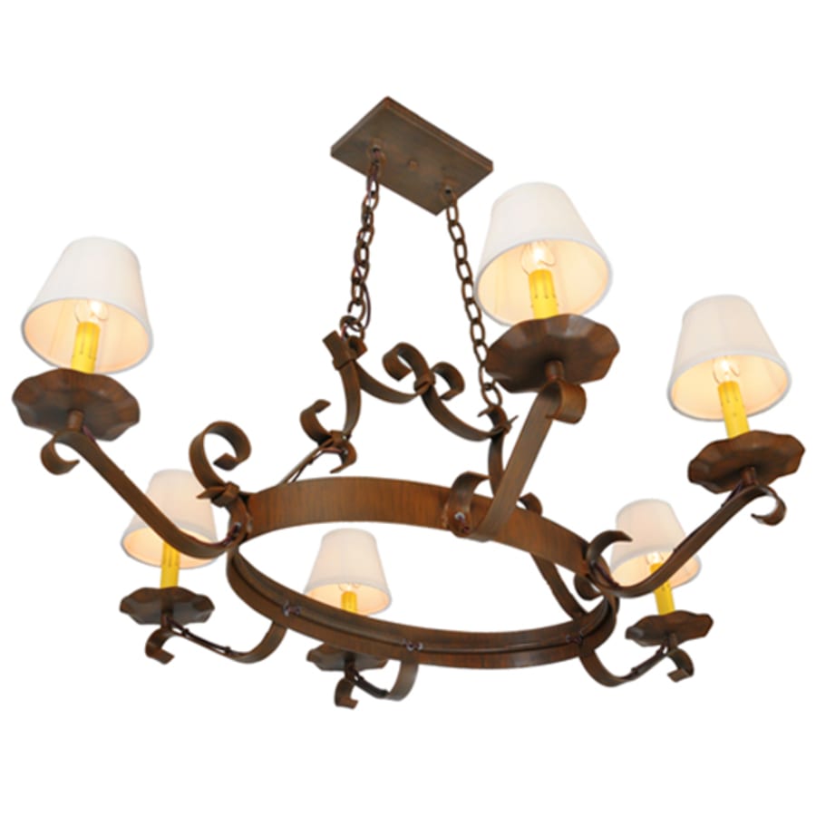 Meyda Tiffany Hand forged 6 Light 32" Wide Ring Chandelier