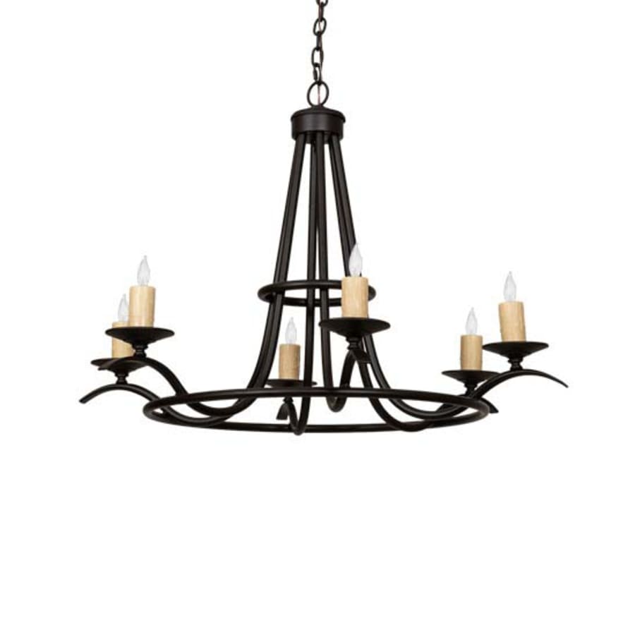 Meyda Tiffany Octavia 6 Light 36" Wide Taper Candle Style Chandelier