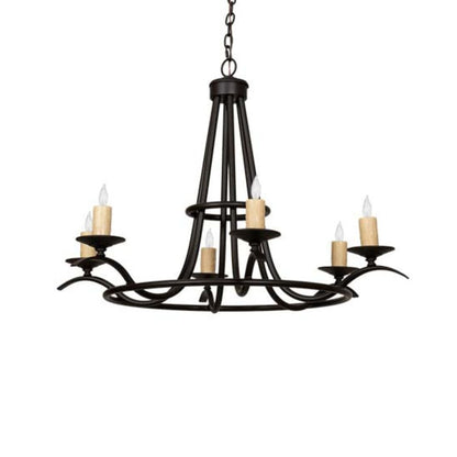 Meyda Tiffany Octavia 6 Light 36" Wide Taper Candle Style Chandelier