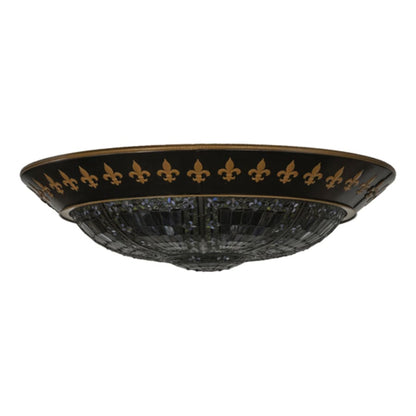 Meyda Tiffany Fleur-de-lis 8 Light 53" Wide Flush Mount Bowl Ceiling Fixture